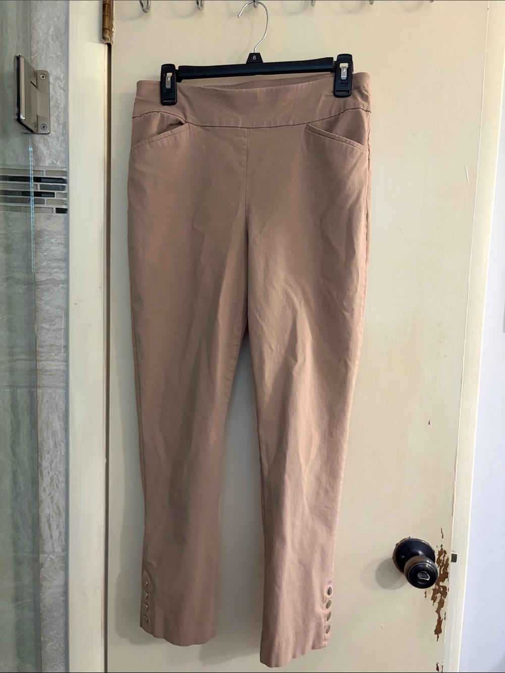 Chico's Stretch Pull-On Ankle Pants in Tan
